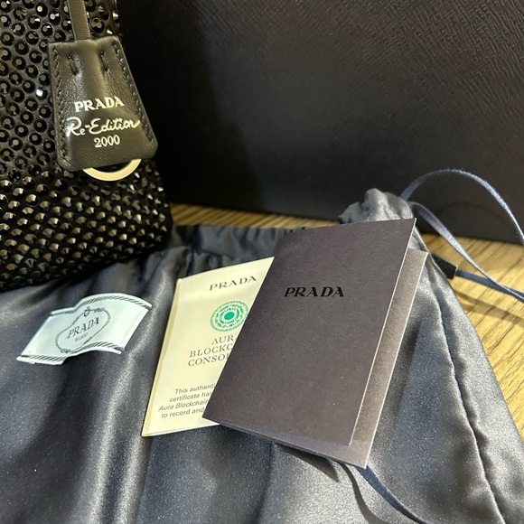 Prada Black Satin Mini Bag With Crystals (full set) - Picture 10 of 12